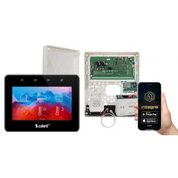 ZESTAW ALARMOWY SATEL INTEGRA 128 PLUS + INT-TSG2-B + OPU-3P + AWT800 + 17Ah + INT-GSM LTE